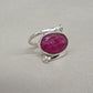 Natural Ruby Ring: Handmade 925 Sterling Silver Boho Statement Ring July Birthstone