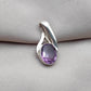 Amethyst Silver Pendant: Faceted 925 Sterling Gemstone, February Birthstone
