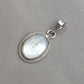 Mother of Pearl 925 Sterling Silver Pendant Oval Necklace, Calming Shell Jewelry