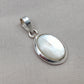 Mother of Pearl 925 Sterling Silver Pendant Oval Necklace, Calming Shell Jewelry