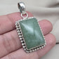 Green Aventurine Pendant 925 Sterling Silver May Birthstone Necklace Healing Heart Chakra Jewelry