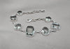 925 Sterling Silver Green Amethyst Bracelet Multi Shape Gemstone Elegant Statement Bracelet for Women