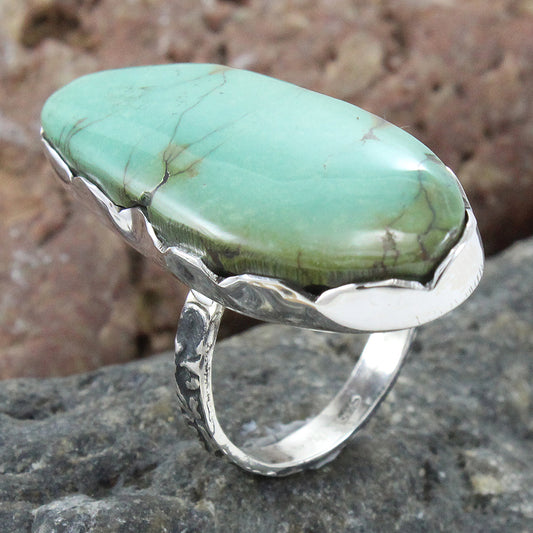 925 SOLID STERLING SILVER NATURAL TURQUOISE GEMSTONES HANDMADE RING, ALL SIZES AVAILABLE