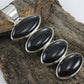 925 SOLID STERLING SILVER NATURAL BLACK ONYX MULTI STONES PENDANT