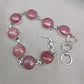 Rhodochrosite 925 Sterling Silver Bracelet: Handmade Pink Gemstone Jewelry