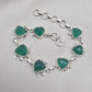 Green Onyx Bracelet 925 Sterling Silver Statement Gemstone Bracelet