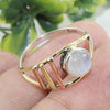 925 SOLID STERLING SILVER NATURAL RAINBOW MOONSTONE GEMSTONES HANDMADE RING, ALL SIZES AVAILABLE