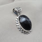 Snowflake Obsidian Pendant 925 Sterling Silver Protection Gemstone Necklace Courage Jewelry