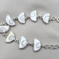 925 Sterling Silver Shiva Eye Shell Bracelet Link Bracelet Gemstone Jewelry Gift for Her
