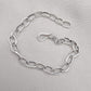 Handmade Sterling Silver Oval Link Bracelet: Minimalist Unisex Jewelry
