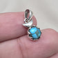 Handmade 925 Sterling Silver Turquoise Pendant: Boho Gemstone Necklace