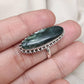 Seraphinite 925 Sterling Silver Ring Handmade Boho Vintage Statement Jewelry