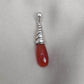 Red Onyx Sterling Silver Pendant: Handmade Healing Crystal Necklace