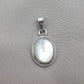 Mother of Pearl 925 Sterling Silver Pendant Oval Necklace, Calming Shell Jewelry