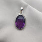 Natural Amethyst Cut Silver Pendant 925 Sterling Purple Gemstone Necklace Handmade February Birthstone Jewelry Gift for Her
