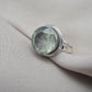 Handmade Sterling Silver Prehnite Ring, Natural Gemstone Statement Jewelry