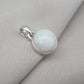 Natural White Opal Round Pendant 925 Sterling Silver Handmade Cabochon Gemstone Jewelry