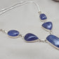 Natural Tanzanite Necklace 925 Sterling Silver Blue Gemstone Statement Jewelry Gift for Her