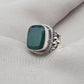 Green Onyx 925 Sterling Silver Ring May Birthstone Statement Ring Handmade Boho Jewelry