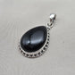 Black Onyx 925 Sterling Silver Pendant Protection Gemstone Necklace Healing Crystal Jewelry Gift