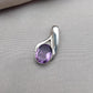 Amethyst Silver Pendant: Faceted 925 Sterling Gemstone, February Birthstone