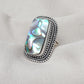 Handmade Abalone Shell 925 Sterling Silver Ring | Boho Ocean Jewelry
