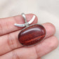 Red Tiger Eye Sterling Silver Pendant: Handmade Root Chakra Necklace