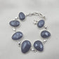 925 Sterling Silver Blue Sapphire Bracelet Faceted Sapphire Jewelry September Birthstone