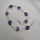 Amethyst 925 Sterling Silver Bracelet Natural Purple Gemstone Handmade