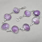Amethyst 925 Sterling Silver Bracelet Handmade Natural Gemstone