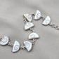 925 Sterling Silver Shiva Eye Shell Bracelet Link Bracelet Gemstone Jewelry Gift for Her