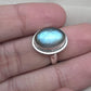 Labradorite Ring 925 Sterling Silver Natural Blue Flash Gemstone Ring Boho Statement Jewelry