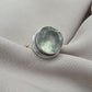 Handmade Sterling Silver Prehnite Ring, Natural Gemstone Statement Jewelry