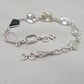925 Sterling Silver Multi Gemstone Bracelet, Colorful Boho Link Jewelry Gift Her