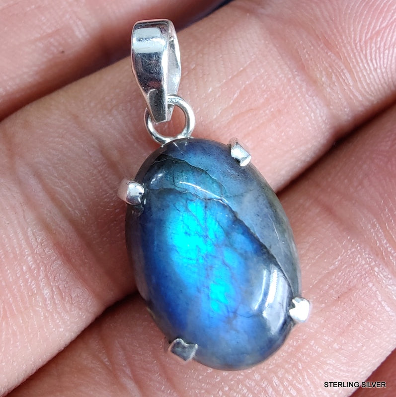925 SOLID STERLING SILVER NATURAL GEMSTONES HANDMADE PENDANT PACK OF 6 PIECES (Copy)