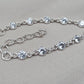 925 Sterling Silver Zircon Bracelet Minimal Sparkle Round Link Jewelry