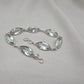 925 Sterling Silver Green Amethyst Bracelet Marquise shape Gemstone Elegant Link Bracelet Gift