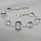 925 Sterling Silver Green Amethyst Bracelet Multi Shape Gemstone Elegant Statement Bracelet for Women