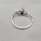925 SOLID STERLING SILVER NATURAL AQUAMARINE GEMSTONE HANDMADE RING, LEAF DEGISN BRIDAL RING ALL SIZES AVAILABLE