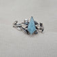 925 SOLID STERLING SILVER NATURAL AQUAMARINE GEMSTONE HANDMADE RING, LEAF DEGISN BRIDAL RING ALL SIZES AVAILABLE