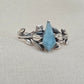 925 SOLID STERLING SILVER NATURAL AQUAMARINE GEMSTONE HANDMADE RING, LEAF DEGISN BRIDAL RING ALL SIZES AVAILABLE