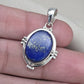 Lapis Lazuli Pendant: 925 Sterling Silver Boho Handmade Jewelry