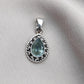 Sterling Silver Blue Topaz Pendant Necklace: December Birthstone Gift