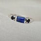 925 SOLID STERLING SILVER NATURAL LAPIS LAZULI GEMSTONE HANDMADE RING, BLACK ONYX WEDDING RING ALL SIZES AVAILABLE