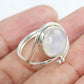 925 SOLID STERLING SILVER NATURAL RAINBOW MOONSTONE GEMSTONES HANDMADE RING, ALL SIZES AVAILABLE