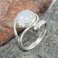 925 SOLID STERLING SILVER NATURAL RAINBOW MOONSTONE GEMSTONES HANDMADE RING, ALL SIZES AVAILABLE