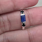 925 SOLID STERLING SILVER NATURAL LAPIS LAZULI GEMSTONE HANDMADE RING, BLACK ONYX WEDDING RING ALL SIZES AVAILABLE