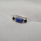 925 SOLID STERLING SILVER NATURAL LAPIS LAZULI GEMSTONE HANDMADE RING, BLACK ONYX WEDDING RING ALL SIZES AVAILABLE