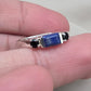 925 SOLID STERLING SILVER NATURAL LAPIS LAZULI GEMSTONE HANDMADE RING, BLACK ONYX WEDDING RING ALL SIZES AVAILABLE