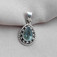 Sterling Silver Blue Topaz Pendant Necklace: December Birthstone Gift